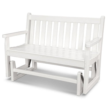 POLYWOOD Traditional Garden 48-inch Glider - White